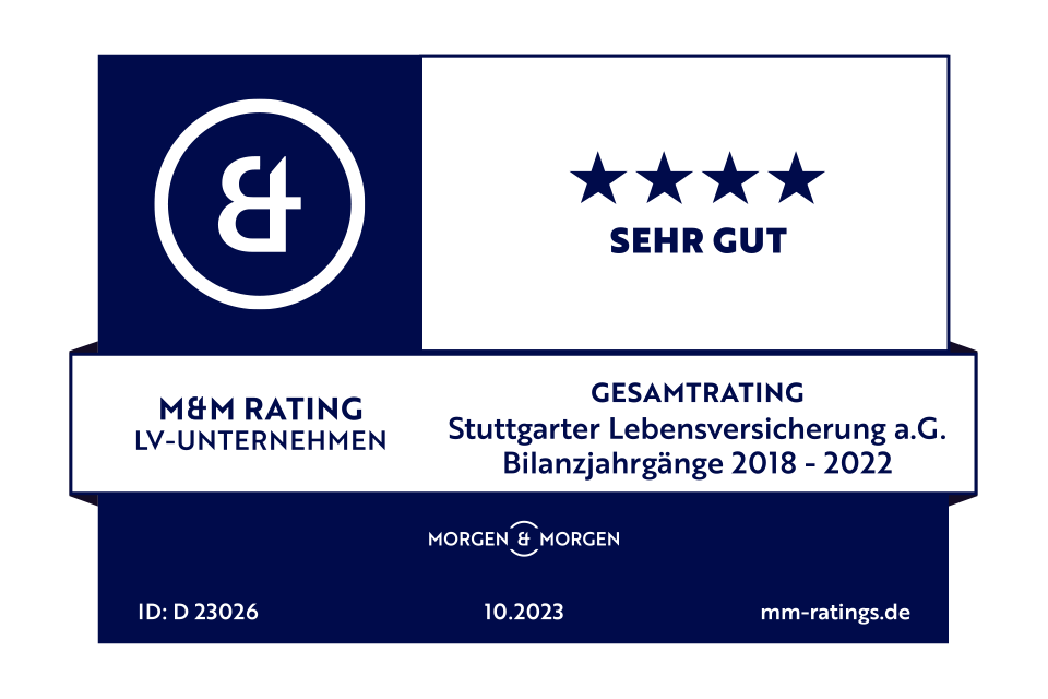 Morgan & Morgan-Siegel mit Prädikat "sehr gut" für Die Stuttgarter als LV-Unternehmen